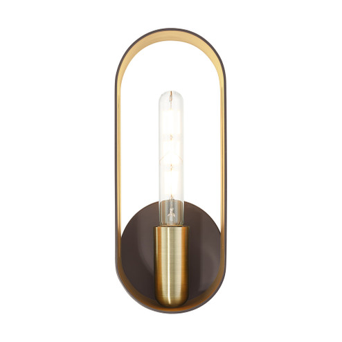 1 Lt Bronze with Antique Brass Accents ADA Single Sconce (108|45762-07)