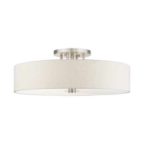 6 Lt Brushed Nickel Semi Flush (108|45848-91)