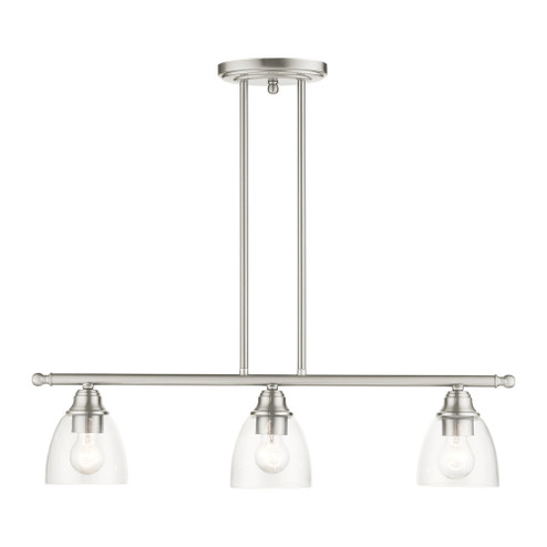 3 Lt Brushed Nickel Linear Chandelier (108|46337-91)