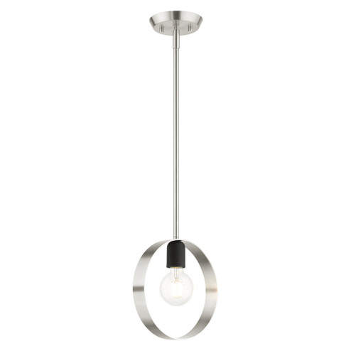 1 Lt Brushed Nickel Pendant (108|46411-91)