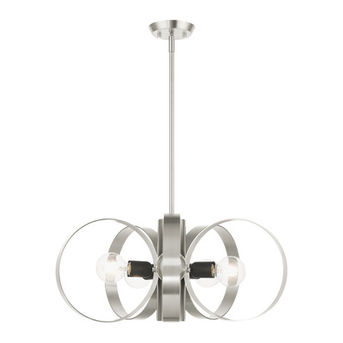 6 Lt Brushed Nickel Chandelier (108|46425-91)