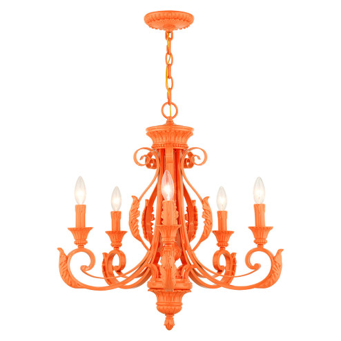 5 Lt Shiny Orange Chandelier (108|49065-77)