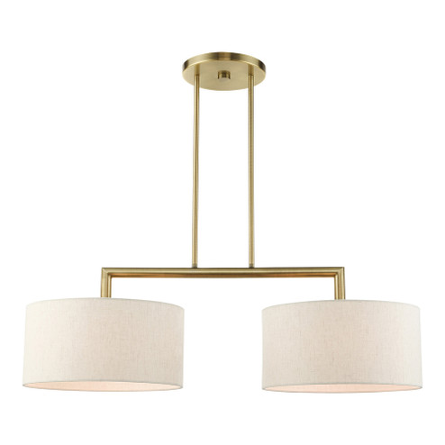 2 Lt Antique Brass Linear Chandelier (108|49292-01)
