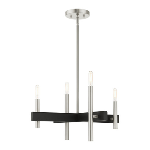 4 Lt Brushed Nickel Chandelier (108|49344-91)