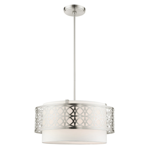 4 Lt Brushed Nickel Pendant Chandelier (108|49865-91)