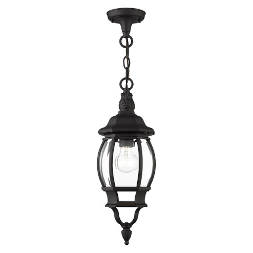 1 Lt Textured Black Outdoor Pendant Lantern (108|7523-14)