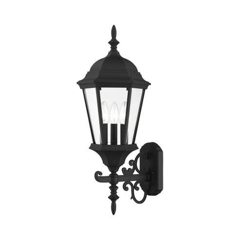 3 Lt Textured Black Outdoor Wall Lantern (108|7561-14)