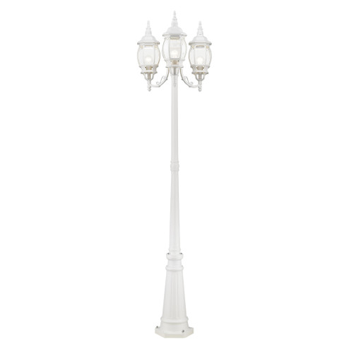 3 Lt Textured White Outdoor Post Light (108|7710-13)