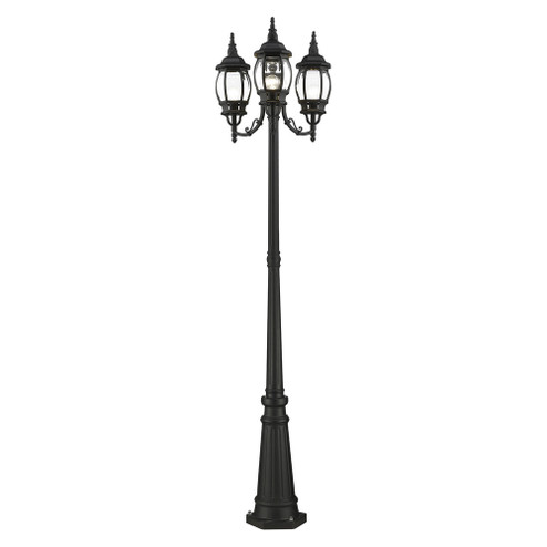 3 Lt Textured Black Outdoor Post Light (108|7710-14)