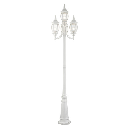 4 Lt Textured White Outdoor Post Light (108|7711-13)