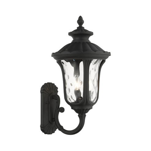 3 Lt Textured Black Outdoor Wall Lantern (108|7856-14)