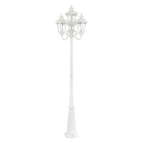 4 Lt Textured White Outdoor Post Light (108|7869-13)