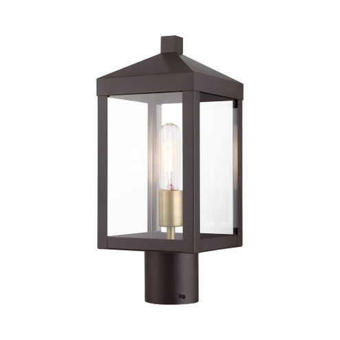 1 Lt Bronze Outdoor Post Top Lantern (108|20590-07)