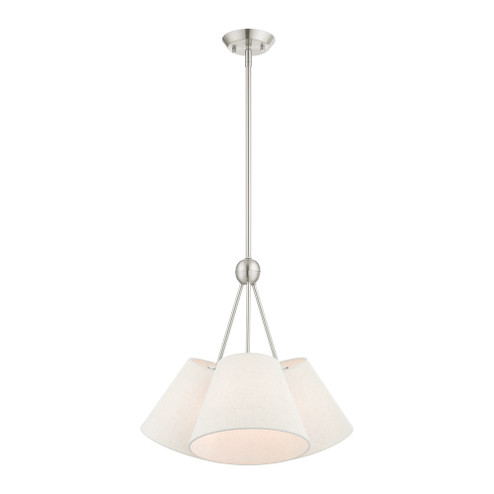 3 Lt Brushed Nickel Shaded Chandelier (108|41383-91)