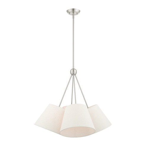 4 Lt Brushed Nickel Shaded Chandelier (108|41384-91)