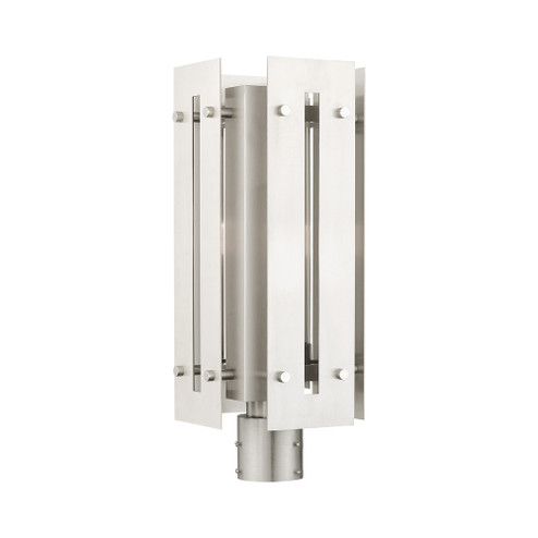 1 Lt Brushed Nickel Outdoor Post Top Lantern (108|21776-91)