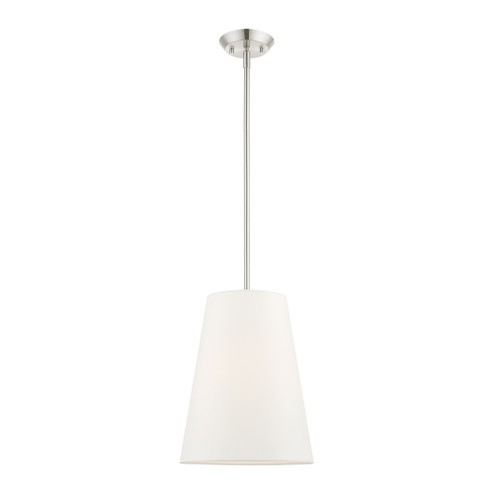 1 Lt Brushed Nickel Shaded Chandelier (108|40567-91)