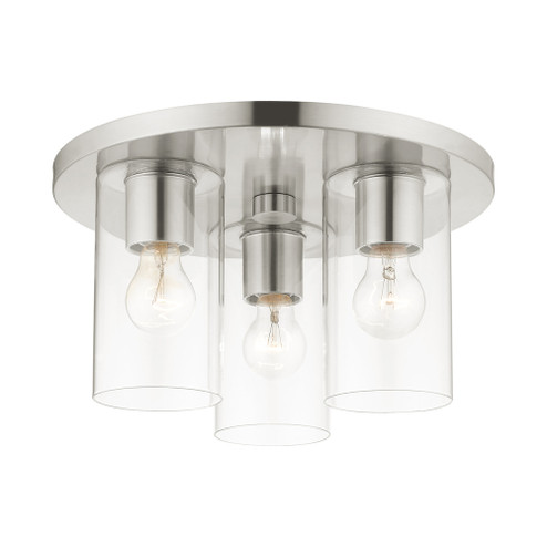 3 Lt Brushed Nickel Flush Mount (108|45472-91)