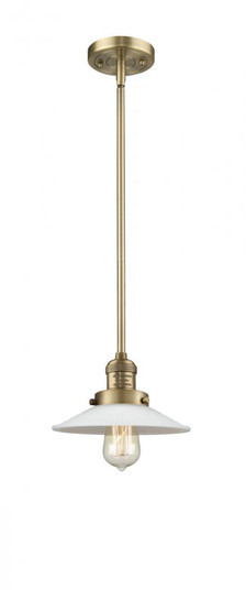 Halophane - 1 Light - 9 inch - Brushed Brass - Stem Hung - Mini Pendant (3442|201S-BB-G1)