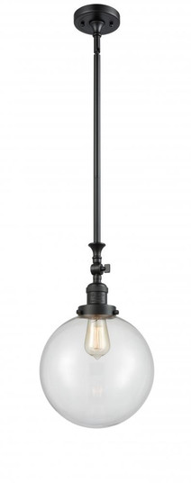 Beacon - 1 Light - 10 inch - Matte Black - Stem Hung - Adjustable Mini Pendant (3442|206-BK-G202-10)