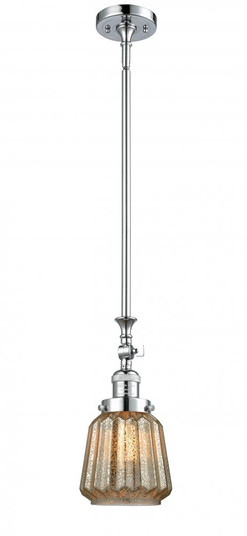 Chatham - 1 Light - 7 inch - Polished Chrome - Stem Hung - Adjustable Mini Pendant (3442|206-PC-G146)