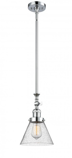 Cone - 1 Light - 8 inch - Polished Chrome - Stem Hung - Adjustable Mini Pendant (3442|206-PC-G44)