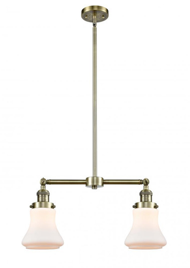 Bellmont - 2 Light - 21 inch - Antique Brass - Stem Hung - Adjustable Island Light (3442|209-AB-G191-LED)