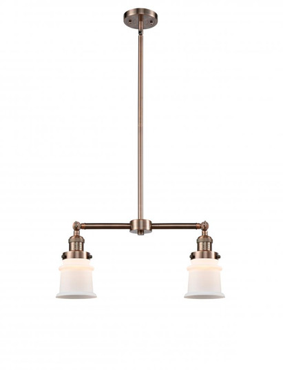 Canton - 2 Light - 21 inch - Antique Copper - Stem Hung - Adjustable Island Light (3442|209-AC-G181S)