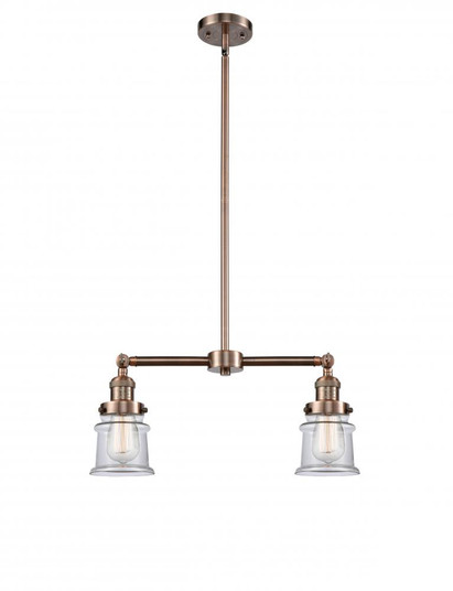 Canton - 2 Light - 21 inch - Antique Copper - Stem Hung - Adjustable Island Light (3442|209-AC-G182S)