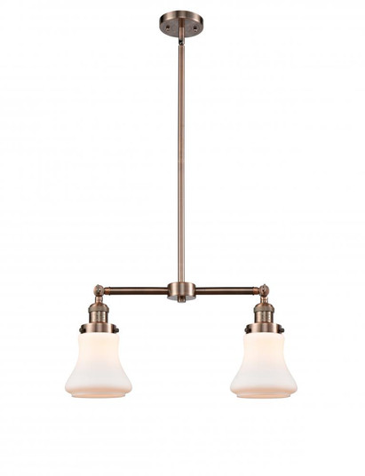 Bellmont - 2 Light - 21 inch - Antique Copper - Stem Hung - Adjustable Island Light (3442|209-AC-G191-LED)