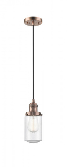 Dover - 1 Light - 5 inch - Antique Copper - Cord hung - Mini Pendant (3442|201C-AC-G314-LED)