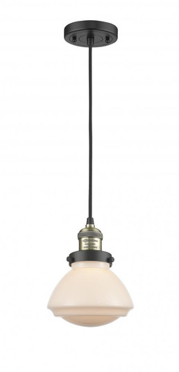 Olean - 1 Light - 7 inch - Black Antique Brass - Cord hung - Mini Pendant (3442|201C-BAB-G321)