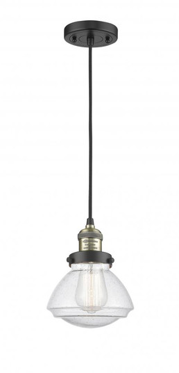 Olean - 1 Light - 7 inch - Black Antique Brass - Cord hung - Mini Pendant (3442|201C-BAB-G324-LED)