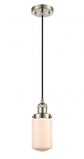 Dover - 1 Light - 5 inch - Brushed Satin Nickel - Cord hung - Mini Pendant (3442|201C-SN-G311-LED)