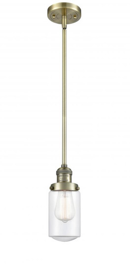 Dover - 1 Light - 5 inch - Antique Brass - Stem Hung - Mini Pendant (3442|201S-AB-G312-LED)
