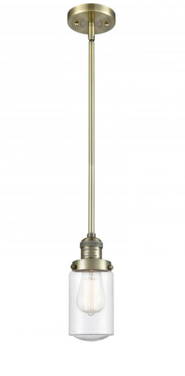 Dover - 1 Light - 5 inch - Antique Brass - Stem Hung - Mini Pendant (3442|201S-AB-G314-LED)