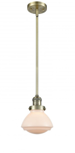 Olean - 1 Light - 7 inch - Antique Brass - Stem Hung - Mini Pendant (3442|201S-AB-G321-LED)