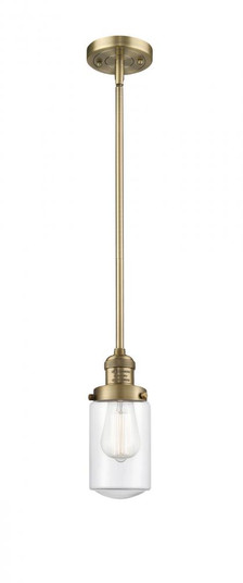 Dover - 1 Light - 5 inch - Brushed Brass - Stem Hung - Mini Pendant (3442|201S-BB-G312-LED)