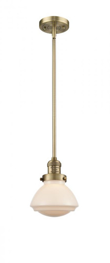 Olean - 1 Light - 7 inch - Brushed Brass - Stem Hung - Mini Pendant (3442|201S-BB-G321-LED)