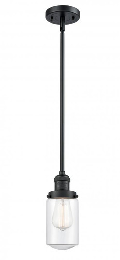 Dover - 1 Light - 5 inch - Matte Black - Stem Hung - Mini Pendant (3442|201S-BK-G312)