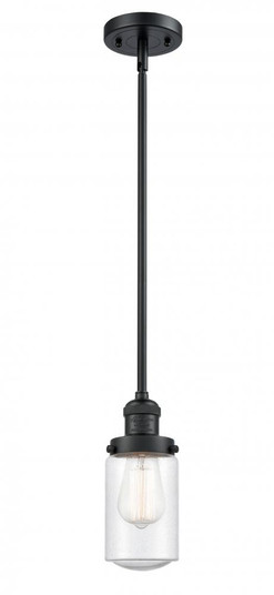 Dover - 1 Light - 5 inch - Matte Black - Stem Hung - Mini Pendant (3442|201S-BK-G314)