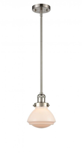 Olean - 1 Light - 7 inch - Brushed Satin Nickel - Stem Hung - Mini Pendant (3442|201S-SN-G321)