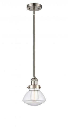 Olean - 1 Light - 7 inch - Brushed Satin Nickel - Stem Hung - Mini Pendant (3442|201S-SN-G322)