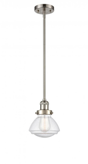 Olean - 1 Light - 7 inch - Brushed Satin Nickel - Stem Hung - Mini Pendant (3442|201S-SN-G324)