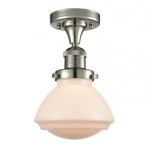 Olean - 1 Light - 7 inch - Polished Nickel - Semi-Flush Mount (3442|517-1CH-PN-G321)