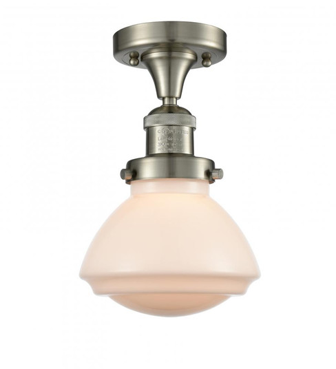 Olean - 1 Light - 7 inch - Brushed Satin Nickel - Semi-Flush Mount (3442|517-1CH-SN-G321-LED)