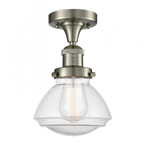 Olean - 1 Light - 7 inch - Brushed Satin Nickel - Semi-Flush Mount (3442|517-1CH-SN-G324-LED)