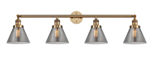 Cone - 4 Light - 44 inch - Brushed Brass - Adjustable Bath Vanity Light (3442|215-BB-G43)