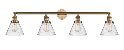 Cone - 4 Light - 44 inch - Brushed Brass - Adjustable Bath Vanity Light (3442|215-BB-G44)
