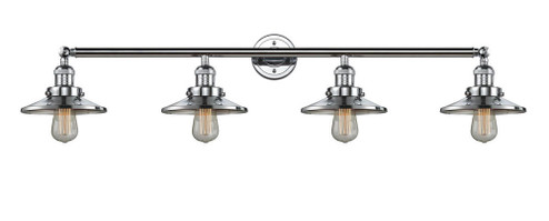 Railroad - 4 Light - 44 inch - Polished Chrome - Adjustable Bath Vanity Light (3442|215-PC-M7)